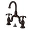 Kingston Brass Bridge Bathroom Faucet with Brass Pop-Up, Oil Rubbed Bronze KS7995TX - alternate 1